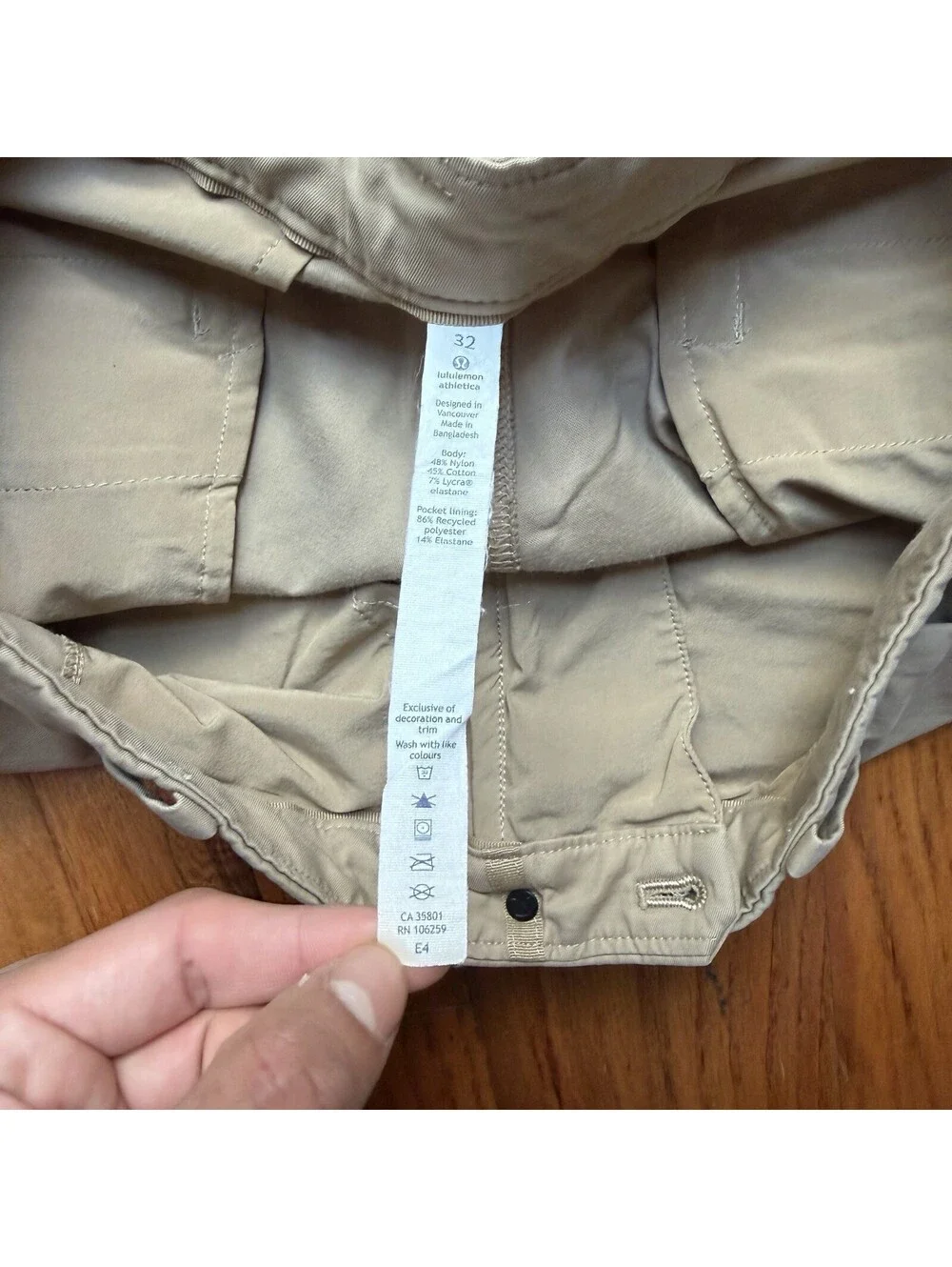 Lululemon Pants Mens 32x27 Classic Fit Commission Warpstreme ABC Performance
